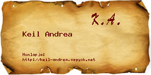 Keil Andrea névjegykártya